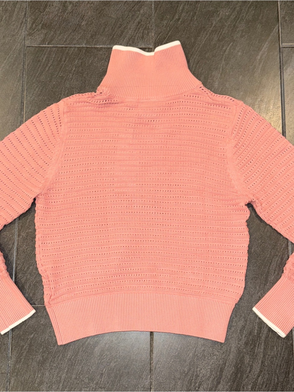 Varley Pink Half-Zip Textured Knit Pullover - Picture 9 of 11